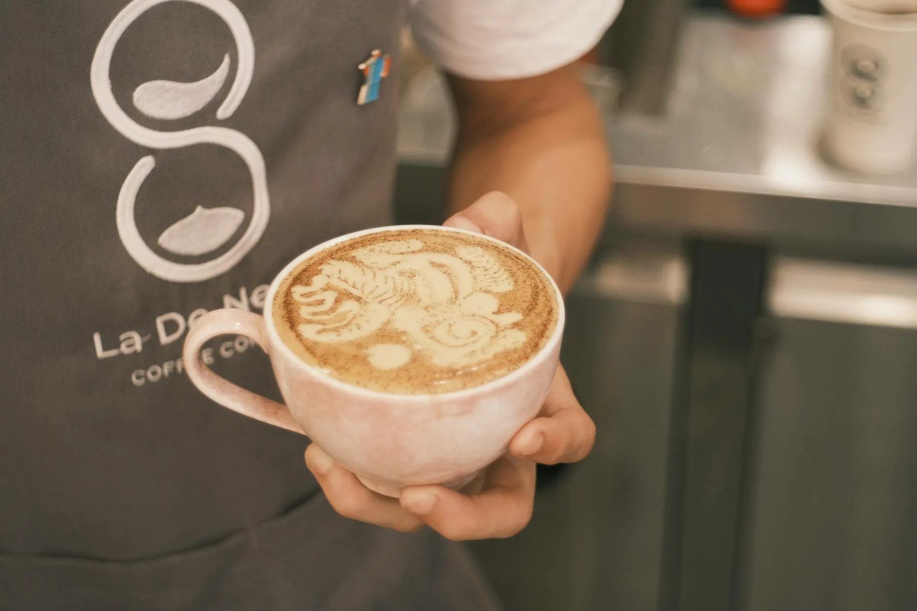 Cup of speciality coffee from ethically sourced beans