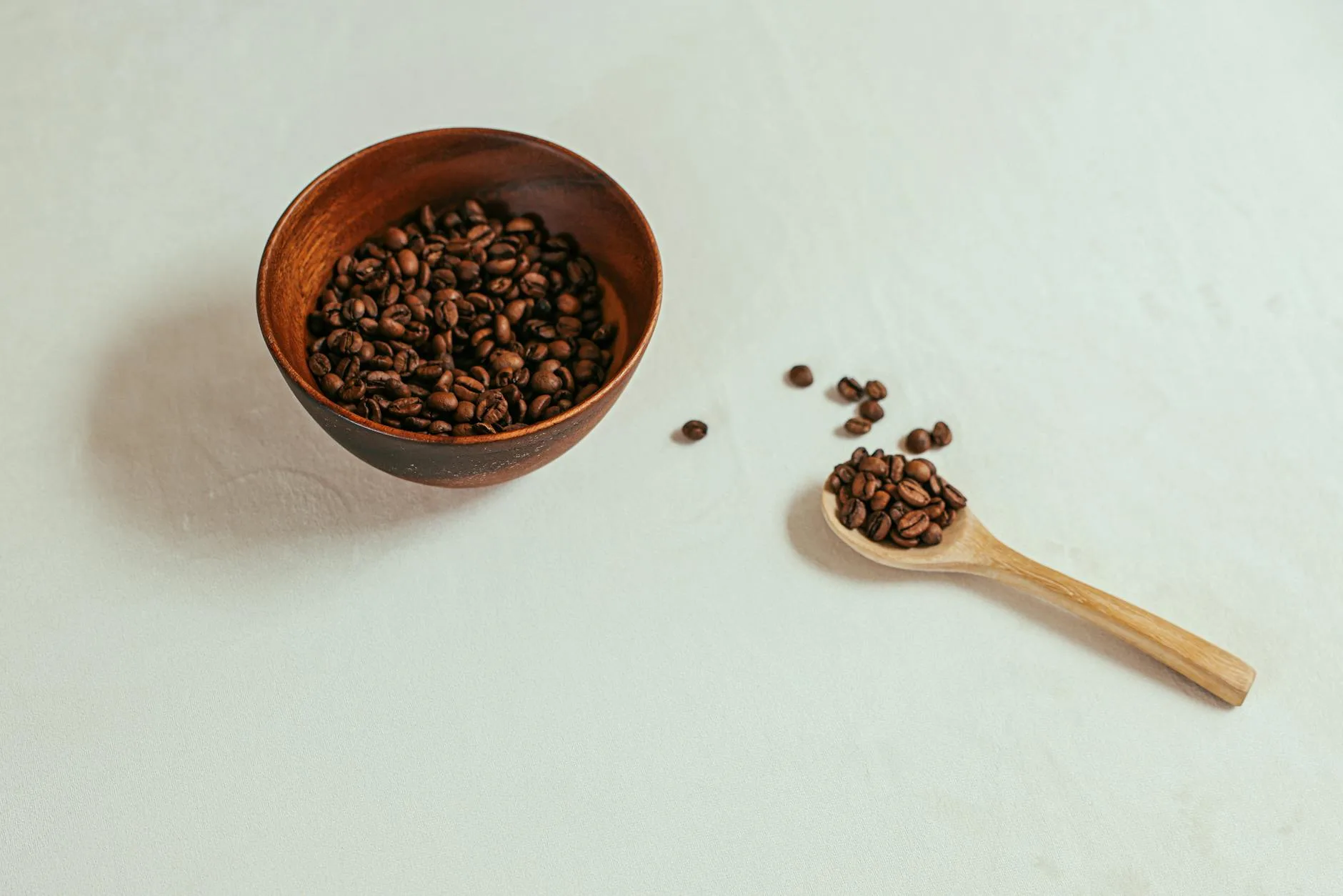 Coarsely ground coffee beans in a bowl